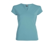 Women’s v-neck cotton t-shirt, 200 g/m², Roly colour aquamarine