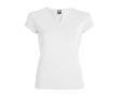 Women’s v-neck cotton t-shirt, 200 g/m², Roly colour white