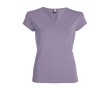 Women’s v-neck cotton t-shirt, 200 g/m², Roly colour lavanda