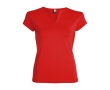 Women’s v-neck cotton t-shirt, 200 g/m², Roly colour red