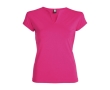 Women’s v-neck cotton t-shirt, 200 g/m², Roly colour fuchsia