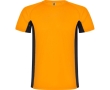 Men's bi-colour sports polyester t-shirt 140 g/m², Roly colour neon orange