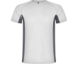 Men's bi-colour sports polyester t-shirt 140 g/m², Roly colour white