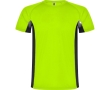 Men's bi-colour sports polyester t-shirt 140 g/m², Roly colour neon green