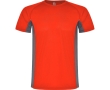 Men's bi-colour sports polyester t-shirt 140 g/m², Roly colour red