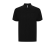 Unisex cotton and polyester piqué polo with pocket, 190 g/m², Roly colour black