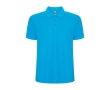 Men's cotton and polyester piqué polo shirt, 190 g/m², Roly colour turquoise