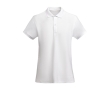 Women’s 100% organic cotton piqué-knit polo shirt, 210 g/m², Roly colour white