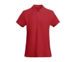 Women’s 100% organic cotton piqué-knit polo shirt, 210 g/m², Roly colour red