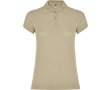 Women’s piqué-knit 100% cotton polo shirt, 200 g/m², Roly colour sand