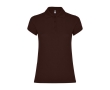 Women’s piqué-knit 100% cotton polo shirt, 200 g/m², Roly colour dark brown