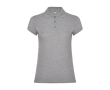 Women’s piqué-knit 100% cotton polo shirt, 200 g/m², Roly colour heather light grey