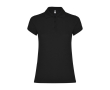 Women’s piqué-knit 100% cotton polo shirt, 200 g/m², Roly colour black