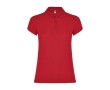 Women’s piqué-knit 100% cotton polo shirt, 200 g/m², Roly colour red