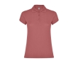 Women’s piqué-knit 100% cotton polo shirt, 200 g/m², Roly colour desatured red