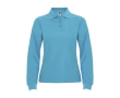 Women’s 100% cotton piqué polo shirt, 220 g/m², Roly colour turquoise
