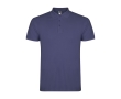 Men’s short-sleeve piqué-knit cotton polo shirt, 200 g/m², Roly colour denim blue