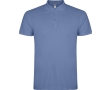 Men’s short-sleeve piqué-knit cotton polo shirt, 200 g/m², Roly colour riviera blue