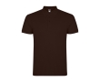 Men’s short-sleeve piqué-knit cotton polo shirt, 200 g/m², Roly colour dark brown