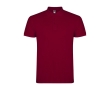 Men’s short-sleeve piqué-knit cotton polo shirt, 200 g/m², Roly colour burgundy