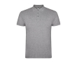 Men’s short-sleeve piqué-knit cotton polo shirt, 200 g/m², Roly colour heather light grey