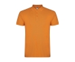 Men’s short-sleeve piqué-knit cotton polo shirt, 200 g/m², Roly colour orange