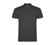 Men’s short-sleeve piqué-knit cotton polo shirt, 200 g/m², Roly colour graphite