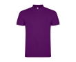 Men’s short-sleeve piqué-knit cotton polo shirt, 200 g/m², Roly colour purple