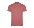Men’s short-sleeve piqué-knit cotton polo shirt, 200 g/m², Roly colour desatured red