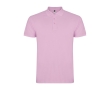 Men’s short-sleeve piqué-knit cotton polo shirt, 200 g/m², Roly colour light pink