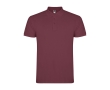 Men’s short-sleeve piqué-knit cotton polo shirt, 200 g/m², Roly colour marbled red
