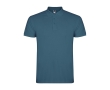Men’s short-sleeve piqué-knit cotton polo shirt, 200 g/m², Roly  colour pastel blue