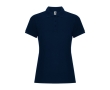 Women's cotton and polyester piqué polo shirt, 190 g/m², Roly colour navy-blue