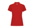 Women's cotton and polyester piqué polo shirt, 190 g/m², Roly colour red