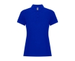 Women's cotton and polyester piqué polo shirt, 190 g/m², Roly colour blue