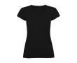 Women’s 100% cotton jersey t-shirt, 155 g/m², Roly colour black