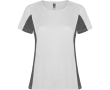 Women's bi-colour sports polyester t-shirt 140 g/m², Roly colour white