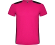 Unisex short-sleeve sports polyester t-shirt 130 g/m², Roly  colour fuchsia