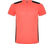 Unisex short-sleeve sports polyester t-shirt 130 g/m², Roly  colour coral