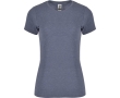 Women's heathered cotton and polyester t-shirt 150 g/m², Roly  colour marbled blue