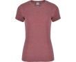 Women's heathered cotton and polyester t-shirt 150 g/m², Roly  colour marbled red