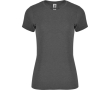Women's heathered cotton and polyester t-shirt 150 g/m², Roly  colour black
