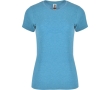 Women's heathered cotton and polyester t-shirt 150 g/m², Roly  colour turquoise