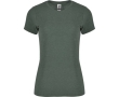 Women's heathered cotton and polyester t-shirt 150 g/m², Roly  colour marbled green