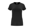 Women’s 100% cotton jersey t-shirt, 170 g/m², Roly colour black