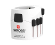 Universal travel adapter with over 100 destinations colour white