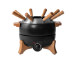 Electric fondue set, precise control, 8-person capacity colour black