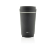 Recycled plastic thermal cup with 360° lid Topl 350ml colour grey