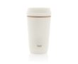 Recycled plastic thermal cup with 360° lid Topl 350ml colour white