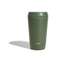 Recycled stainless steel thermal mug, 360° lid, 354ml colour green